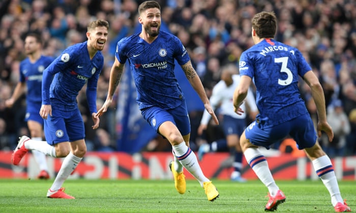 Olivier Giroud Ends Goal Drought With Stunner In Chelsea S Victory Over Spurs Football The Guardian