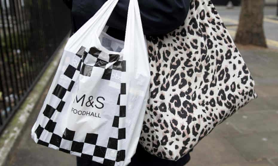 Woman with M&S bag