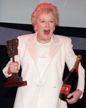 June Whitfield with the Special Service to Television and Radio award, which she received during the Television and Radio Industries Club Awards ceremony at the Grosvenor Hotel in London on 16 March 1999