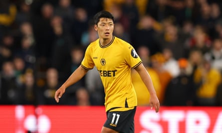 Hwang Hee-chan of Wolverhampton Wanderers during the Wolverhampton Wanderers FC v Liverpool FC English Premier League match at Molineux Stadium, Wolverhampton, England,