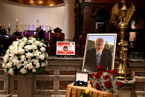 A general view ahead of the state funeral for Graham Richardson at St James Church in Sydney