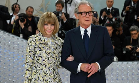 Anna Wintour and Bill Nighy on the red carpet.