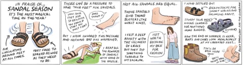 Sandal season by Becky Barnicoat cartoon, panel 1