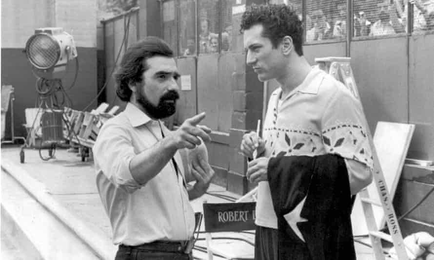 Movie immortality ... Martin Scorsese, left, and Robert De Niro on the set of Raging Bull.
