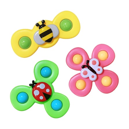 Suction Spinners for Babies, Spinning Toys with Silicone Bubbles