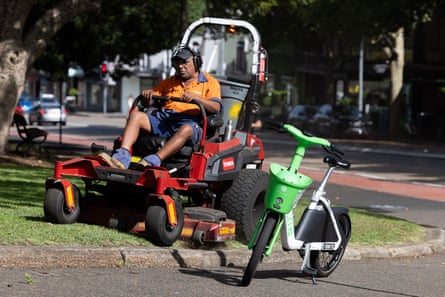 A lime bike parked on the side of Oxford Street in Paddington, Sydney