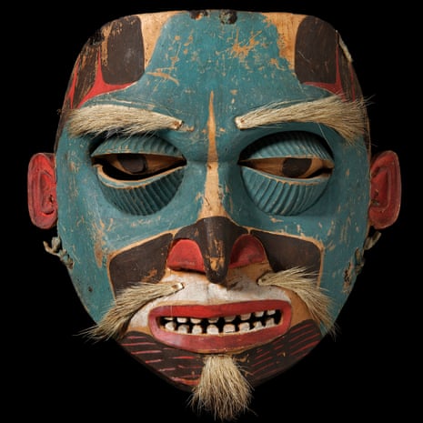 a Nuxalk mask on display at Empowering Art.