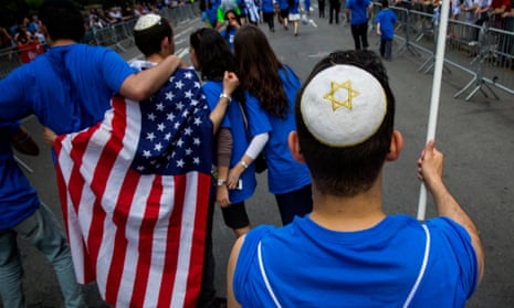 People take part in the Celebrate Israel Parade in New York City. The United States has the world’s second-largest Jewish population, at 5.7 million. 
