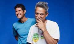 Mike D & Ad-Roc of the Beastie Boys photographed at the Bowery Hotel, New York for the Observer New Review by Mike McGregor