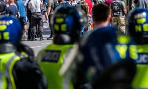 Met police patrolling at protest