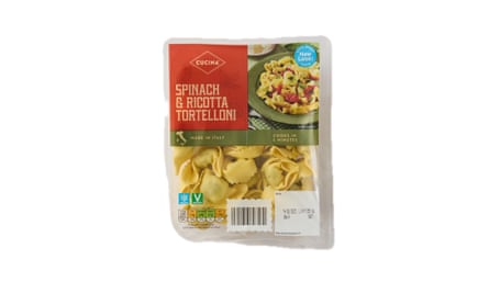 Aldi Cucina spinach and ricotta tortelloni for Filter 15 Feb 2025