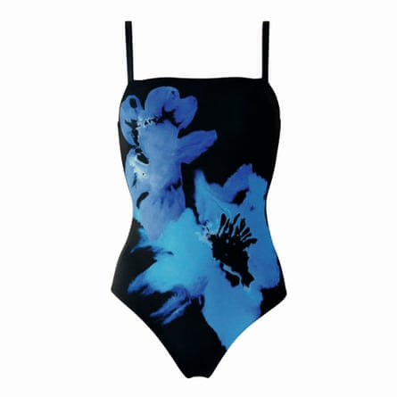 Blue floral swimsuit