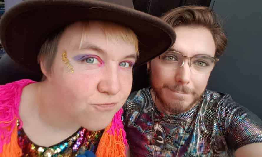 Nu McAdam and their partner, Louis, in 2019.