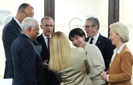 Sanae Takaichi with other world leaders at the G7 summit in June