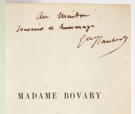 Pierre Bergé’s copy of Madame Bovary – with handwritten dedication by Flaubert to Victor Hugo.