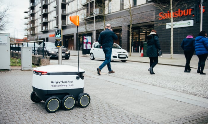 Robots Deliver Food In Milton Keynes Under Coronavirus Lockdown Milton Keynes The Guardian Robots Deliver Food In Milton Keynes Under Coronavirus Lockdown Milton Keynes The Guardian