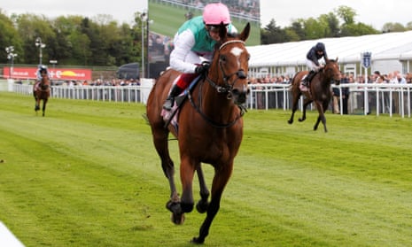 Arrest and Frankie Dettori are victorious in the Chester Vase Stakes last week.