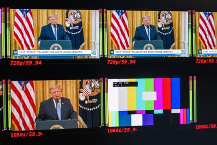 a man on a screen