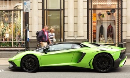 A Lamborghini in Mayfair, London.