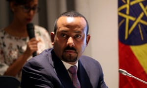 Ethiopia’s prime minister, Abiy Ahmed, at a signing ceremony with the EC president. Ursula von der Leyen. in Addis Ababa in December 2019.