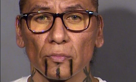 Nathan Chasing Horse in a police booking photo on 1 February.