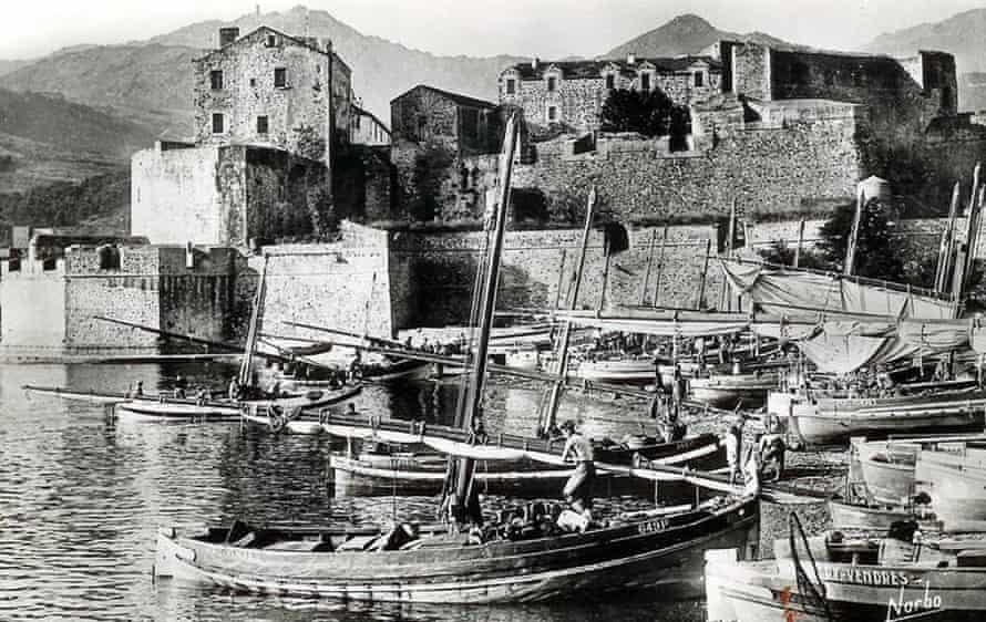 Old photograph of Chateau Royal at Collioure