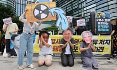 Students in Seoul, South Korea, on Friday protest against Japan's plan to discharge treated radioactive water from the Fukushima nuclear plant into the ocean.