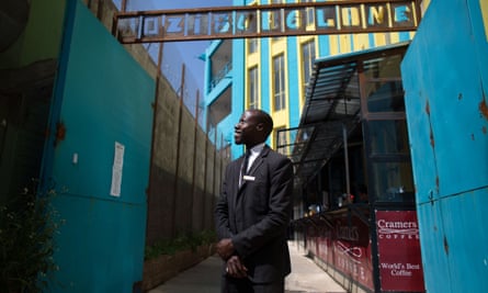 Webster Maboka, doorman at the One Eloff Street redevelopment project.