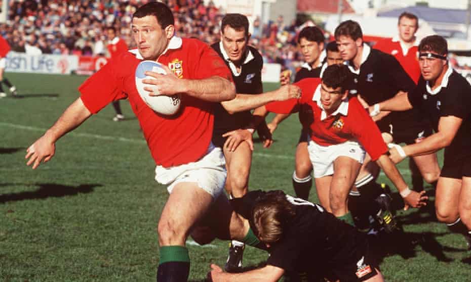 The Irish prop Nick Popplewell on the charge for the British & Irish Lions in New Zealand in 1993.