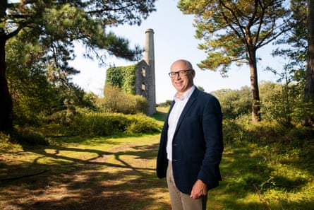 Jeremy Wrathall, chief executive and founder of Cornish Lithium, at a potential extraction site near Redruth in 2020.