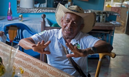 Founding member of the Coobafrío banana co-operative, Don José Manuel Suarez, 80, in his house, built in part with the Fairtrade premium.