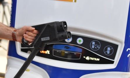 An electric car charging station in Canberra