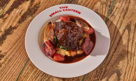 ‘Fork-tender and slumped on a duvet of mash’: braised beef cheek.