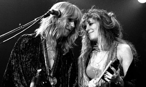 Fleetwood Mac’s Christine McVie and Stevie Nicks performing in Atlanta Georgia, US in 1977.