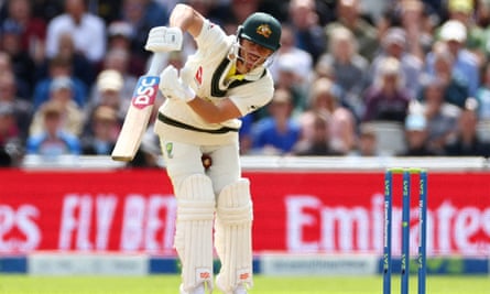 Australia’s David Warner batting in the 2023 Ashes
