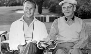 Roberts with Arnold Palmer, four times the Masters champion