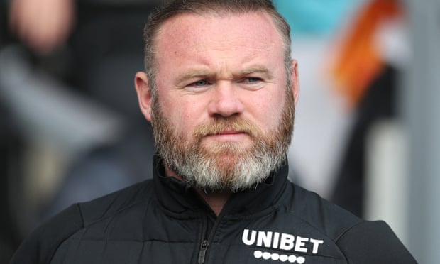 Wayne Rooney pictured last month at the Championship game at home to Cardiff.