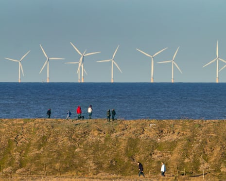 View looking towards Sherringham Shoal Windfarm, in Norfolk. The new windfarms will directly connect to multiple nations.