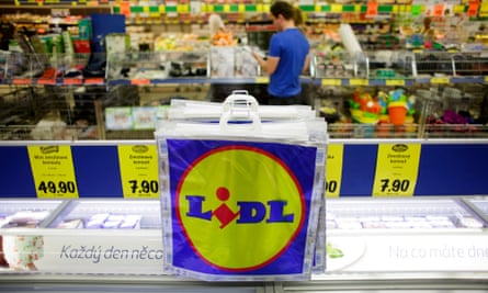 A Lidl discount supermarket store in the Czech Republic.