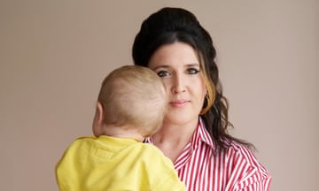Observer Magazine<br>Lauren Bensted pictured with her baby - her story of a bowel disease triggered after child birth.