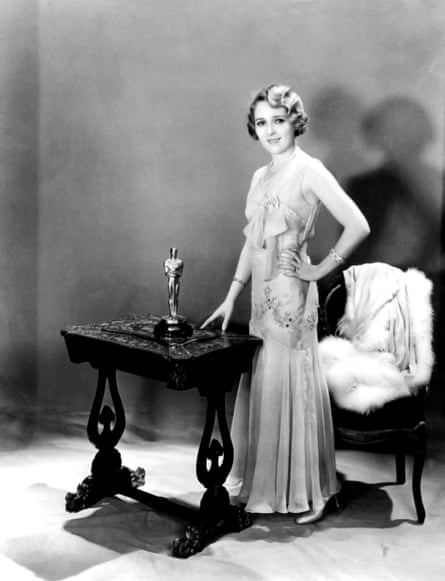 Mary Pickford with her Oscar from the 2nd Academy Awards in 1930.