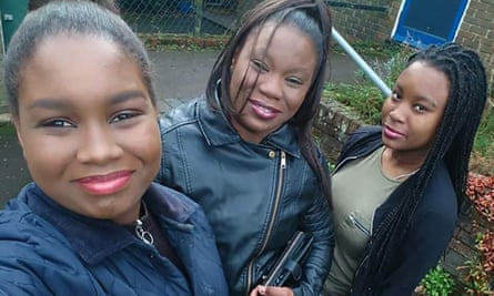 Jeanette Valentin and her daughters Taniella and Nesta, who were threatened with deportation by the Home Office.