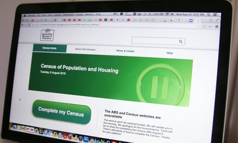 Web page of Australian census