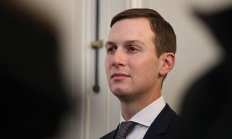 Jared Kushner listens as Donald Trump holds a breakfast meeting with the Nato secretary general, Jens Stoltenberg, at the residence of the US ambassador to the UK, in Regent’s Park, London, on 3 December 2019.
