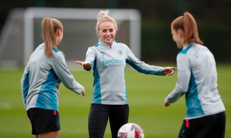 Alex Greenwood enjoys training with her Manchester City teammates