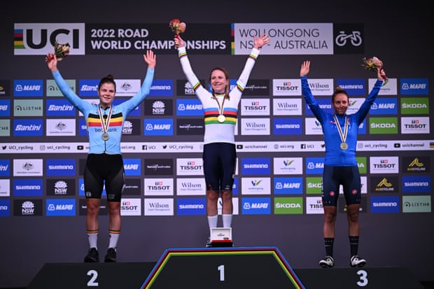 Annemiek van Vleuten adds the road race world title to her victories in the Women's Tour de France, Giro d'Italia Donne and Challenge by La Vuelta.