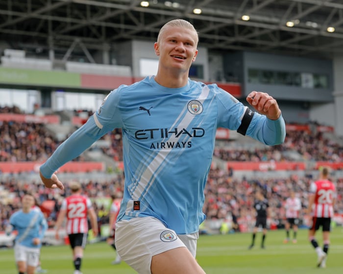 Erling Haaland powers in early goal to earn Manchester City victory at Brentford