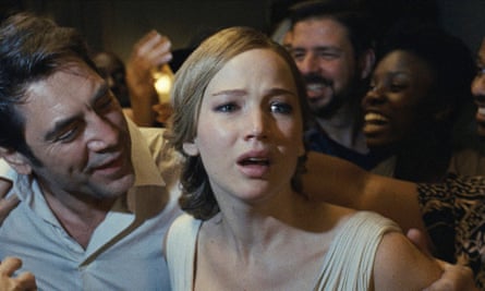 Father figure … Bardem as Him in Mother! with co-star Jennifer Lawrence.