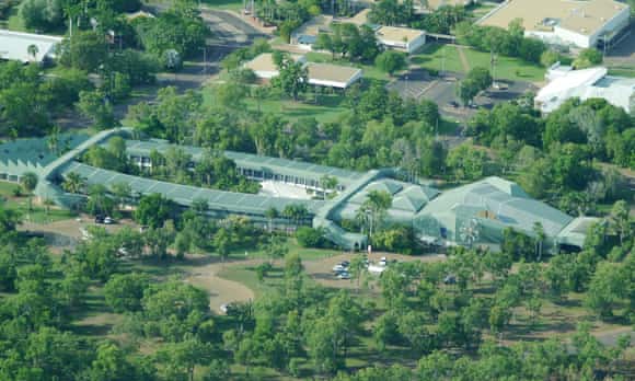 An aerial view of the Mercure Crocodile Hotel in Jabiru, Kakadu, Northern Territory, Australia in 2016.