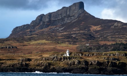 An Sgùrr, the volcanic peak that dominates the Eigg landscape.